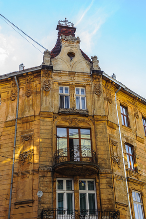 Architecture of Lvov, Western Ukraineの写真素材