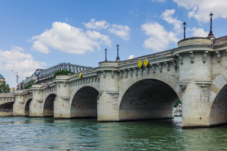 The oldest bridge of Paris, Pont Neuf (New bridge)の写真素材