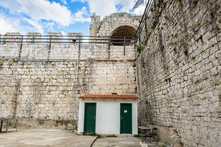 Kamerlengo (Gradina Kamerlengo), a castle and fortress in Trogir, Croatia. It was built by the Republic of Veniceのeditorial素材