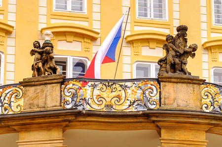 Balcony of the old royal palace in Pragueのeditorial素材