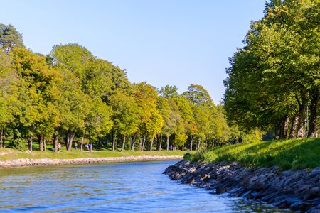 Djurgarden Island, island in central Stockholm, which is home to historical buildings and monuments, museums.の写真素材