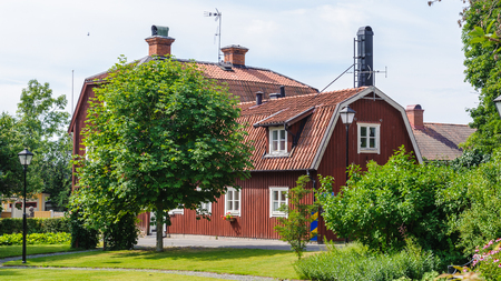 Architecture of Sweden in a small townのeditorial素材