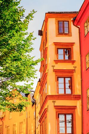 Building of the Old town of Stockholm, Swedenの写真素材