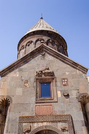 Monastery of Geghard, unique architectural construction in the Kotayk province of Armenia.の写真素材