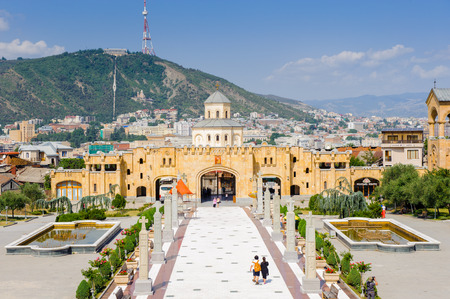 Complex of the Holy Trinity Cathedral of Tbilisi, the main Cathedral of the Georgian Orthodox Churchのeditorial素材