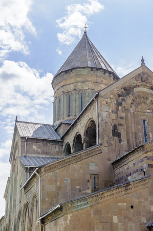 Svetitskhoveli Cathedral (Living Pillar Cathedral), a Georgian Orthodox cathedral located in the historical town of Mtskheta, Georgia.の写真素材