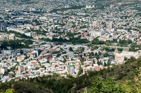 Panoramic view of Tbilisi, Georgia. Tbilisi is the capital and the largest city of Geogia with 1,5 mln people populationの写真素材