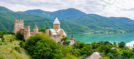 Ananuri Castle, a castle complex on the Aragvi River in Georgiaのeditorial素材