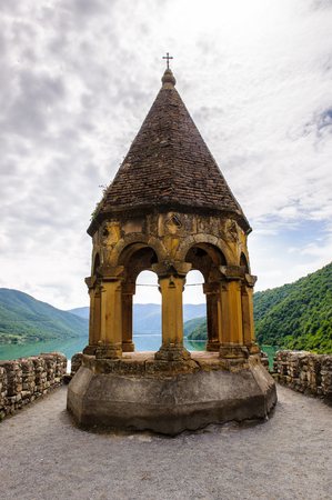 Ananuri Castle, a castle complex on the Aragvi River in Georgia. UNESCO World heritage