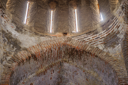 Part of the Ananuri Castle, a castle complex on the Aragvi River in Georgiaのeditorial素材