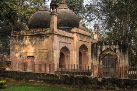 Qutb complex (Qutub),  an array of monuments and buildings at Mehrauli in Delhi, India. UNESCO World Heritage Siteの写真素材