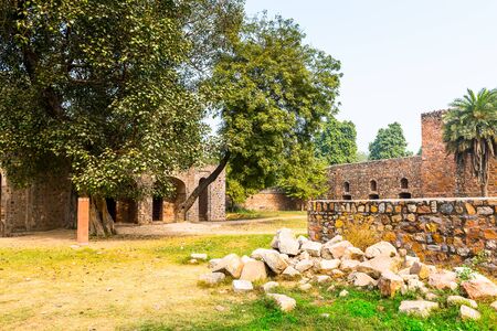 Part of the Humayun's Tomb complex,the tomb of the Mughal Emperor Humayun in Delhi, India.の写真素材