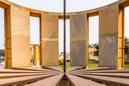 Part of the Jantar Mantar, Jaipur, Rajasthan, a collection of 19 architectural astronomical instruments completed in 1738.のeditorial素材