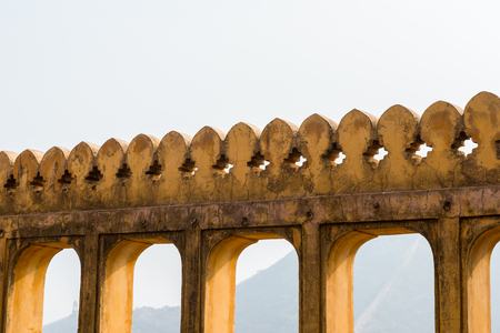 Part of the Amer Fort (Amber Fort and Amber Palace), a town near Jaipur, Rajasthan state, India. UNESCO World Heritage Site as part of the group Hill Forts of Rajasthan.のeditorial素材