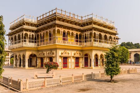 Mubarak Mahal at the City Palace, a palace complex in Jaipur, Rajasthan, India. It was the seat of the Maharaja of Jaipur, the head of the Kachwaha Rajput clan.のeditorial素材