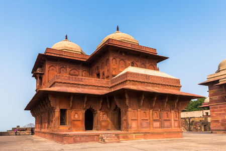 Architecture of the Fatehpur Sikri, a city in the Agra District of Uttar Pradesh, India. UNESCO World Heritage site.のeditorial素材