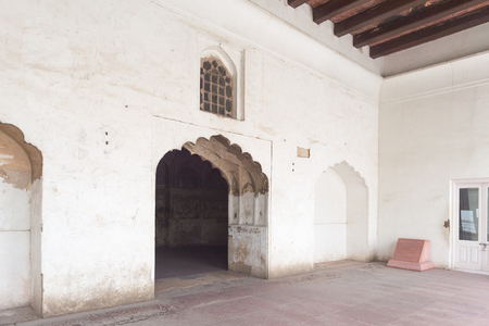 Diwan I Am (Hall of Public Audience) at the Red Fort of Agra, India. UNESCO World Heritage site.のeditorial素材