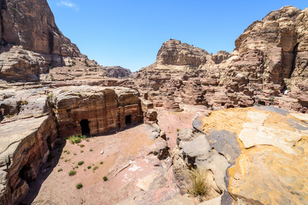 Petra, Jordan. Petra is one of the New Seven Wonders of the World. UNESCO World Heritageの写真素材