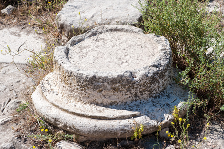 Roman colums of the ancient city of Gadara, modern Jordanの写真素材
