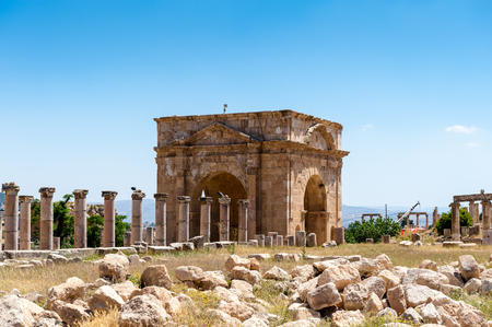Ancient Roman city of Gerasa of Antiquity , modern Jerash, Jordanの写真素材