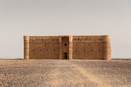 Qasr Kharana, one of the best-known of the desert castles in eastern Jordanのeditorial素材