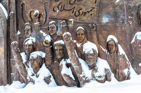Monument to the soldiers in Hamedan, Iranの写真素材
