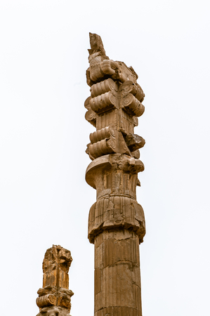 Columns of the ancient city of Persepolis, Iran. The ceremonial capital of the Achaemenid Empireの写真素材