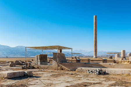 Ruins of the Ancient Persian city of Pasargad, Iran.の写真素材