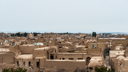 Town of Meybod, Iran. View from the Narin Qal'eh or Narin Castleのeditorial素材