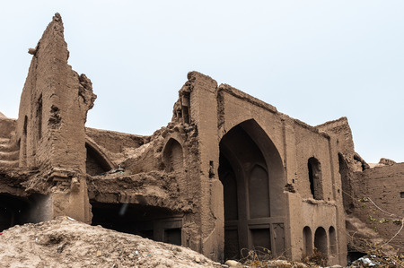 Ancient street in the city of Meybod,Iranの写真素材