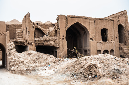 Ancient street in the city of Meybod,Iranの写真素材