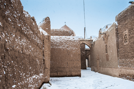 Jameh Mosque of Nain, the grand, congregational mosque of Nain city, within Isfahan Province of...