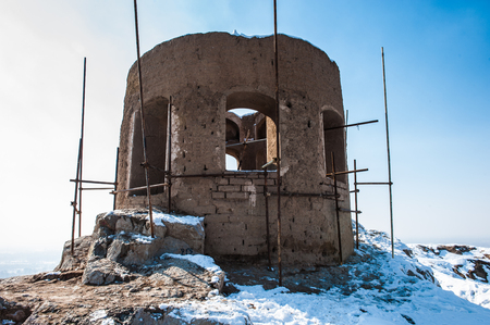 Fire temple of Isfahan in winterの写真素材