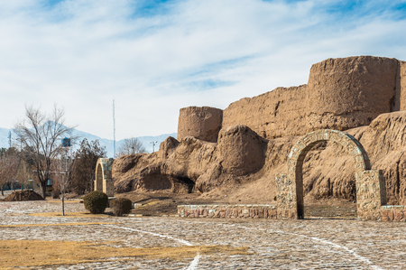Ghal'eh Jalali  Fortress walls in the center of Kashan, Iranのeditorial素材