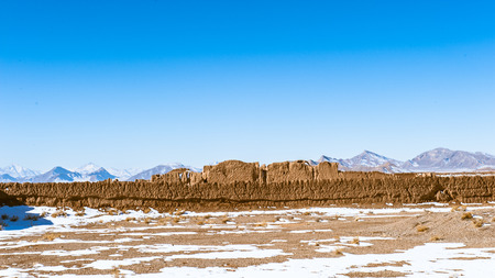 Iranian province of Isfahan, abandoned village called Murche Hort in winter.