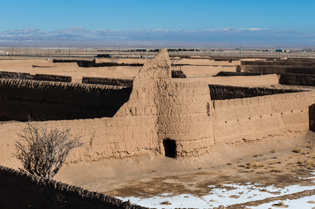 Panorama of an abandoned village in Iran, province of Isfahanの写真素材