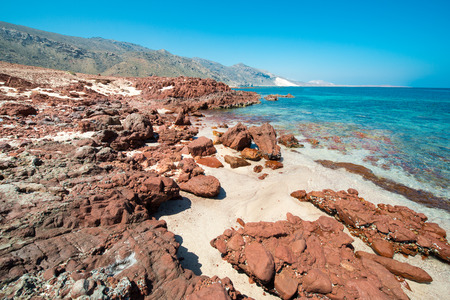 Rock formation on the coast of the oceanの写真素材