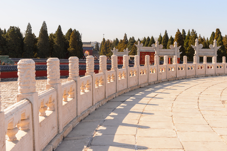Circular Mound Altar at the Temple of Heaven complex, an Imperial Sacrificial Altar in Beijing.の写真素材