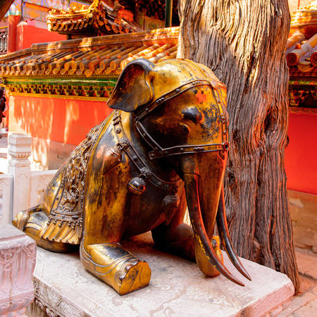 Garden of the Forbidden City, Palace Museum. Imperial Palaces of the Ming and Qing Dynasties in Beijing and Shenyang. UNESCO World Heritageのeditorial素材