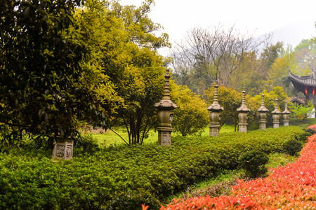 Lingyin Temple (Temple of the Soul's Retreat) complex. One of the largest Buddhist temples in Chinaの写真素材