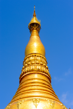 Surroundings of the Shwedagon Pagoda, a gilded stupa on the Singuttara Hill, Kandawgyi Lake, Yangon, Myanmarの写真素材
