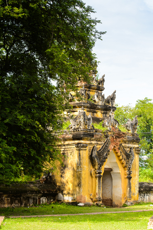 Maha Aung Mye Bom San Monastery complex, Inwa, Mandalay Region, Burma. It was built in 1818の写真素材