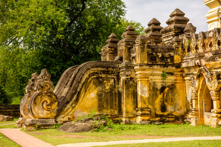 Maha Aung Mye Bom San Monastery complex, Inwa, Mandalay Region, Burma. It was built in 1818のeditorial素材