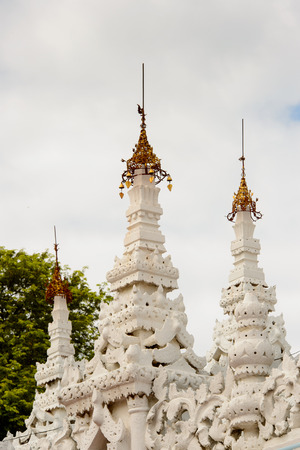 Mahamuni Buddha Temple, a Buddhist pagoda and major pilgrimage site, located southwest of Mandalay, Myanmar (Burma)の写真素材