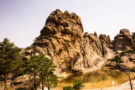 Landscape of the Mount Kumgang (Diamond Mountain) of the Mount Kumgang Tourist Region in North Koreaの写真素材