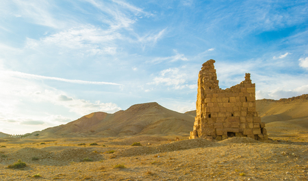 Ruins in the desert of Syria.の写真素材