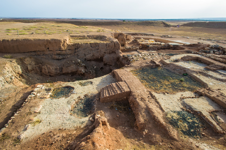 Ebla (modern Tell Mardikh, Idlib Governorate, Syria) was an ancient city about 55 km (34 mi) southwest of Aleppo. It was an important city-state in two periods, first in the late third millennium BC, then again between 1800 and 1650 BC.の写真素材
