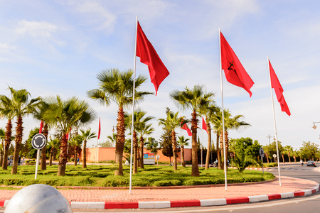 MARRAKESH, MOROCCO - SEP 5, 2015: Marrakesh, Morocco. It is the capital city of the mid-southwestern region of Marrakesh-Asfi.のeditorial素材