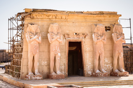 OUARZAZATE, MOROCCO - SEP 6, 2015: Scenes of the Atlas Corporation Studios, one of the world's largest film studiosのeditorial素材