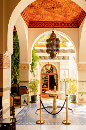 MARRAKESH, MOROCCO - SEP 5, 2015: Marrakesh, Morocco. It is the capital city of the mid-southwestern region of Marrakesh-Asfi.のeditorial素材